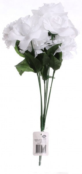 Bunch of Artifical Rose 8 White Buds Bunch of Artifical Rose 8 White Buds